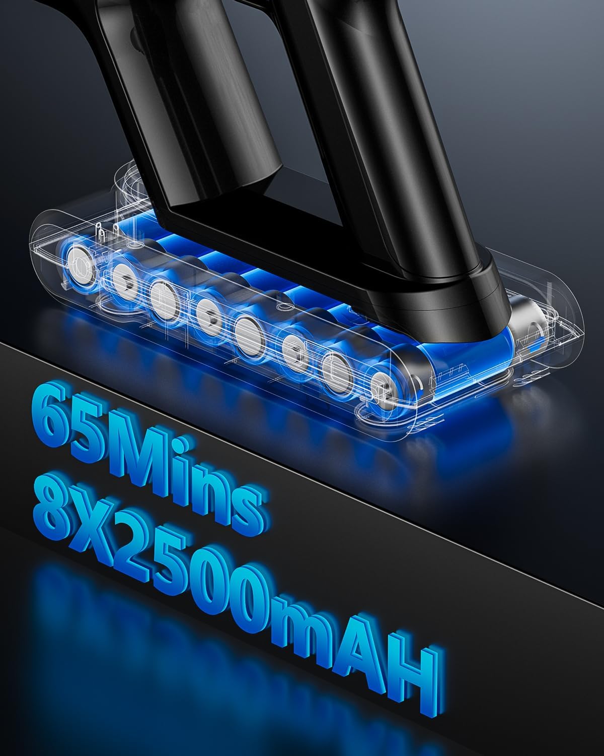 Cordless Vacuum Cleaner, 45Kpa 550W 65Mins Vacuum Cleaners for Home, Stick Vacuum with LED Touch Screen, Anti-tangle Wireless Vacuum, Rechargeable Cordless Vacuum for Pet Hair, Carpet, Hardwood Floor - Image 6