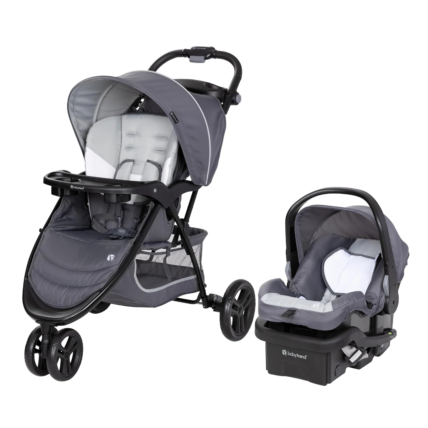 Baby Trend EZ Ride Travel System with EZ-Lift™ Infant Car Seat, Dash Grey - Image 2