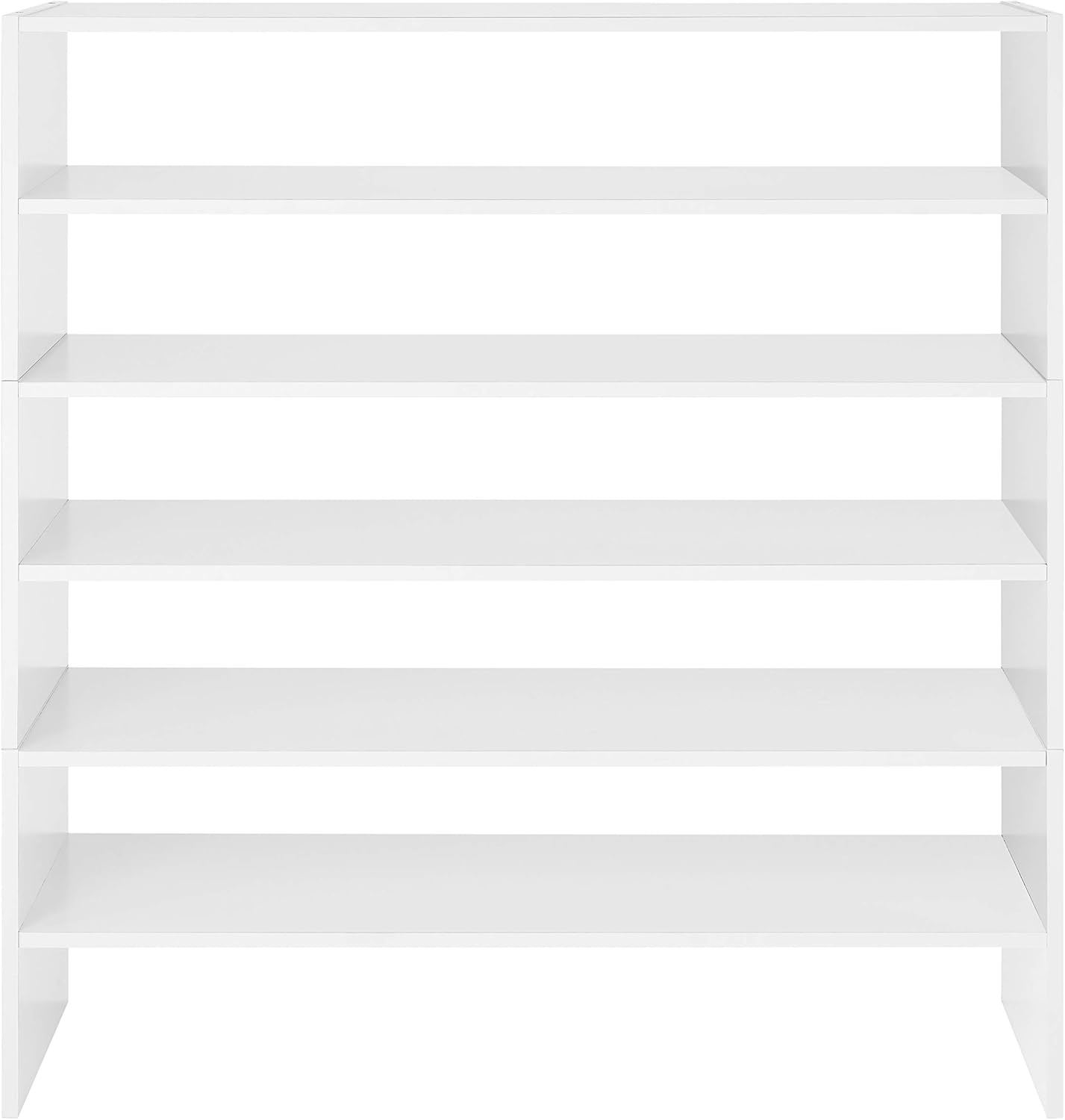 Whitmor Stackable 31" Extra Wide 2-Shelf Storage Organizer, White - Image 9