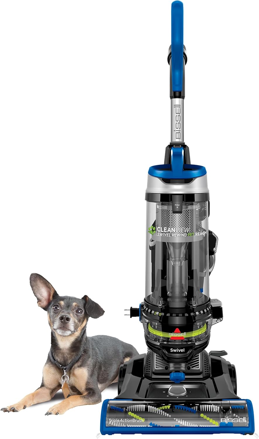 Bissell CleanView Swivel Rewind Pet Reach Vacuum Cleaner, with Quick Release Wand, Swivel Steering and Automatic Cord Rewind, 3197A (Color May Vary) - Image 3
